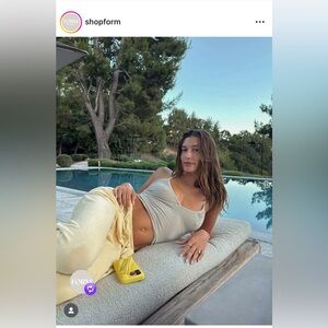 FORM halter lounge tank top as seen on Hailey Bieber new never worn !